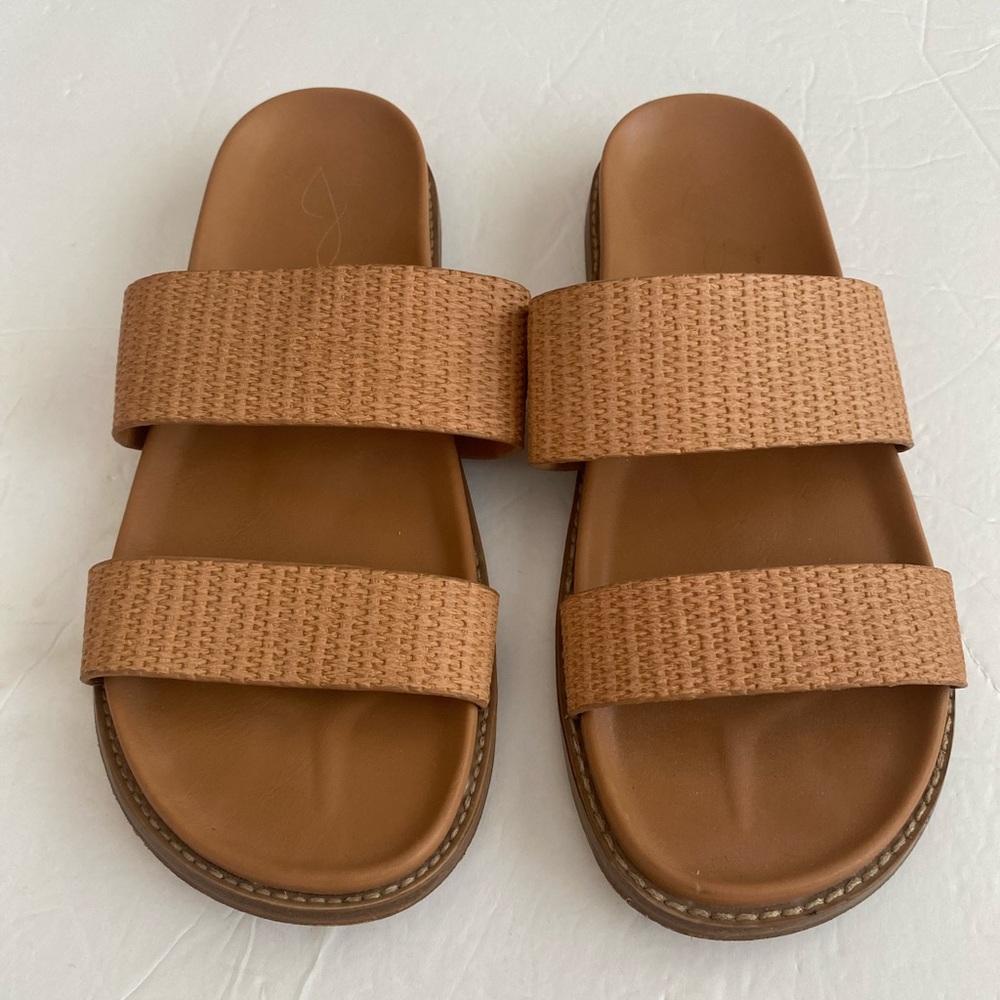 Joie Tan Double Strap Sandals
